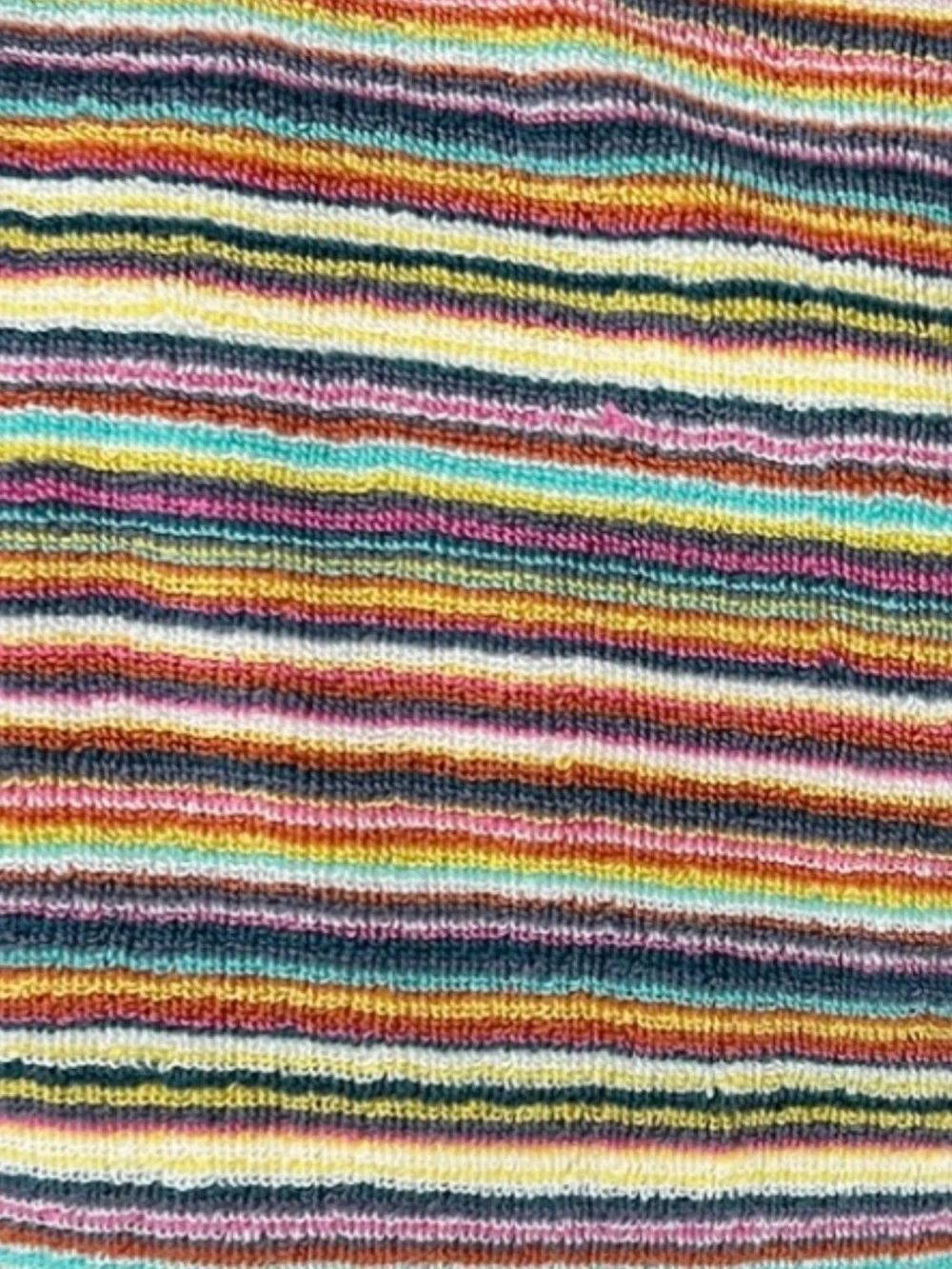 Rachel Zoe Rainbow Striped Bath Sheets with Locker Loop Set of 2 New 34”x64”
